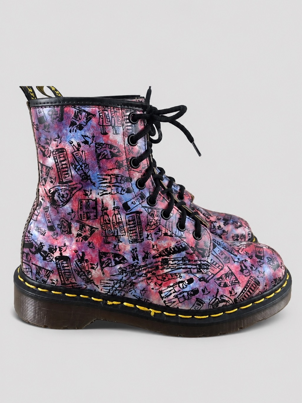 Dr. Martens 1460 VTG 90s Made In England Pink London Chaos Women’s size 9 (UK 7)